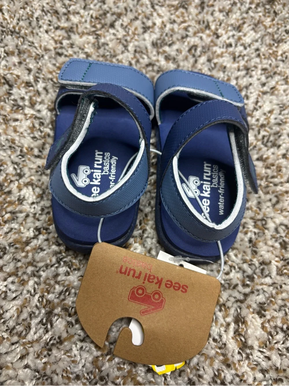 See Kai Run Blue Kids Hook-and-Loop Sandals
